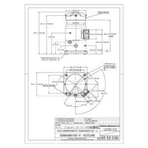 صورة Danfoss Scroll Compressor SM100-3VM 3PH 220V 100 MBTU